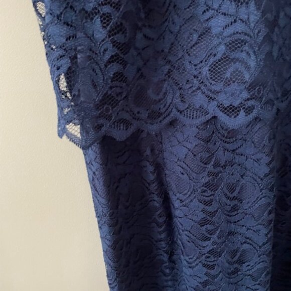 Ivanka Trump Dress -With tags - Navy Blue -lace overlay - size 14 - Picture 4 of 5